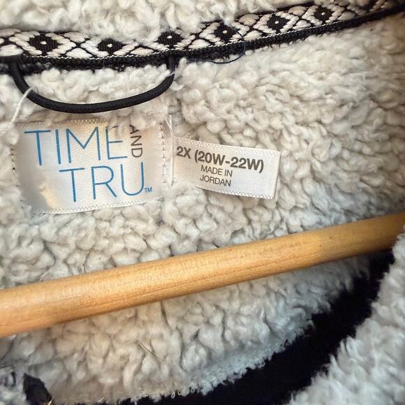 Women’s Soft & Cozy Gray Sherpa Fleece 1/4 Zip Thick Pullover Plus Sz 2X Fleece - Picture 4 of 8